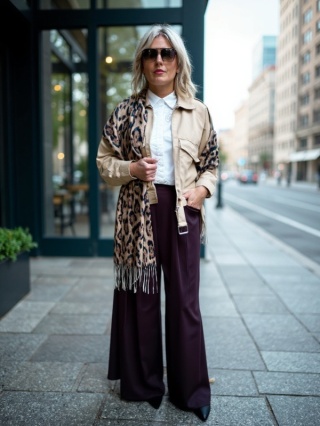 Szalik w panterkę 180x70cm SK-141