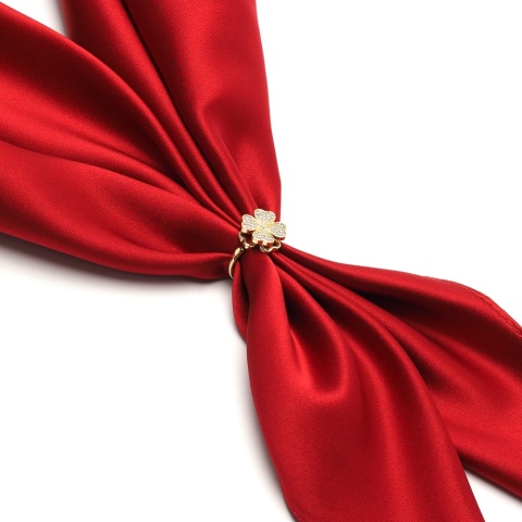 Apaszetka - biżuteria do szala, klamra do apaszki, pierścionek z kwiatem