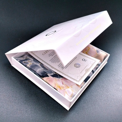 Hand-Painted Silk Scarf, Bows, 70x70 cm, AM7-714out