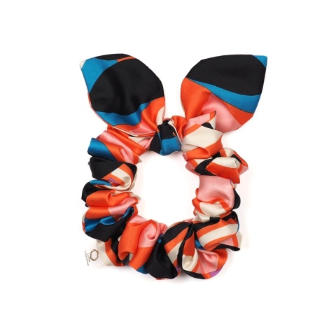 Elastic band with bow bunny ear Beige Abstract