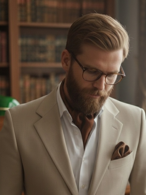 Jedwabna apaszka męska pod szyję ciemnobrązowa 67x67cm CM6-005