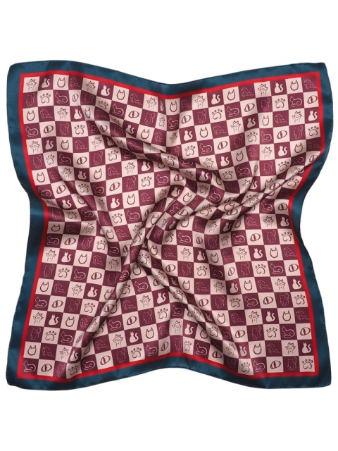 Jedwabna apaszka w koty