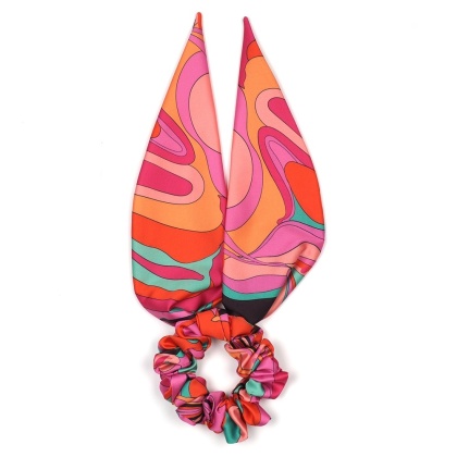 Ozdobna gumka do włosów ze wstążką Romantyczna zorza