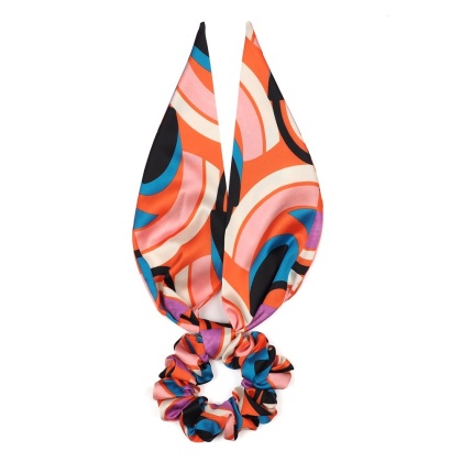 Ozdobna gumka do włosów ze wstążką Pawia konstelacja