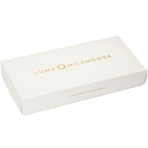 Pudełko prezentowe na krawat lub apaszkę białe slim