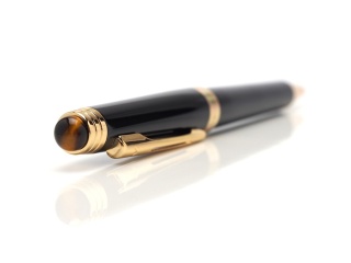 Złoty długopis z tygrysim okiem DZ-19