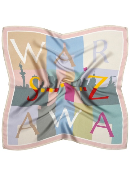 Apaszka Warszawa 100% silk 68x68cm AD7-088
