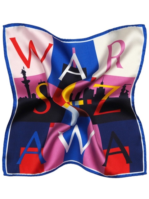 Poszetka Warszawa 100% silk 30x30 cm PJ-025