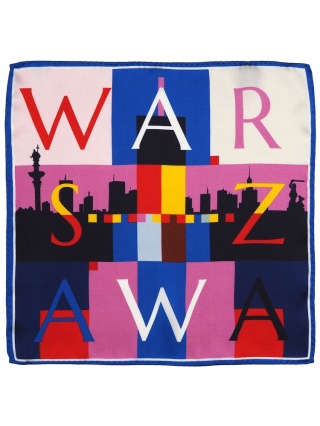 Warsaw pocket square 100% silk 30x30 cm PJ-025