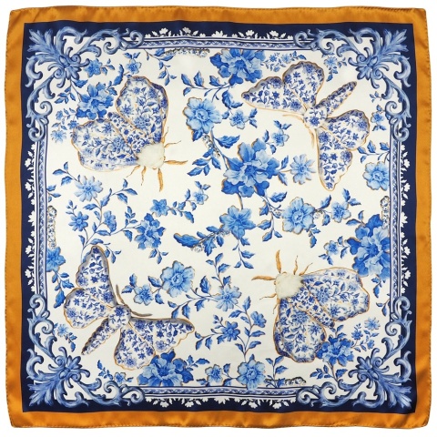 Apaszka jedwabna jedwabnik dwustronna 68x68cm AD7-087