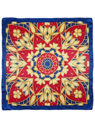 Large women's silk scarf 88x88 cm AD-159