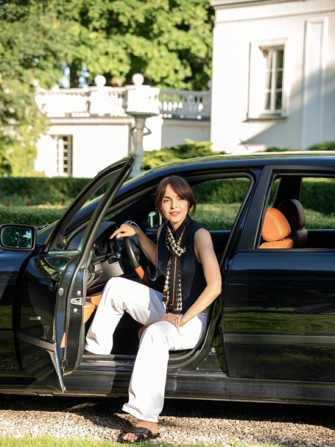 Black Double-Sided Silk Scarf in Houndstooth Pattern 180x45 cm SDD-02