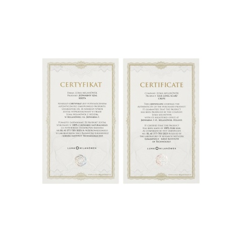 Jasnozielony jedwabny szal krepa 180x45 cm SZK-218 OUT