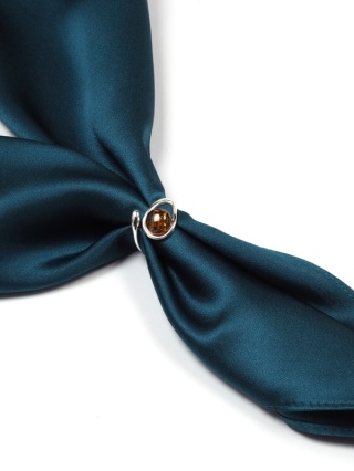 Srebrna apaszetka z bursztynem (pr. 925) AA-113