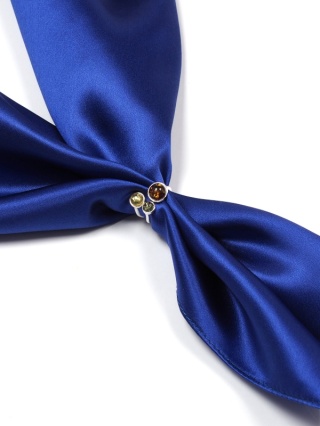 Srebrna apaszetka z bursztynem (pr. 925) AA-116