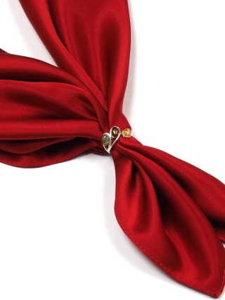 Srebrna apaszetka z bursztynem (pr. 925) AA-119