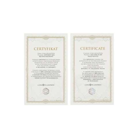 Szal jedwabny, ręcznie malowany 170x45 cm SZ-376