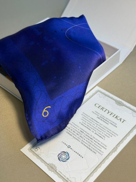 Silk scarf jubilee for centennial Milan silk 88x88 cm AJ-6B