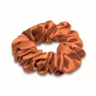 Jedwabna gumka do włosów scrunchie pomarańczowa JGS-038