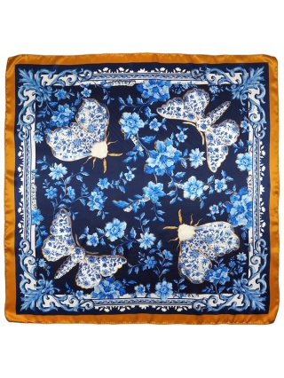 Chusta jedwabna jedwabnik dwustronna 88x88cm AD-086