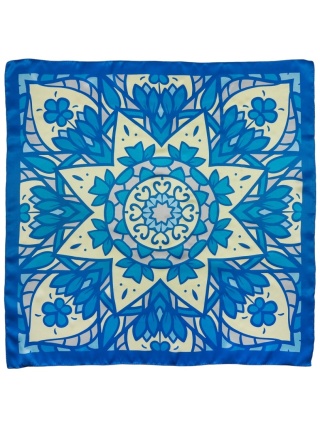 Jedwabna apaszka z mandalą 88x88 cm AD-028