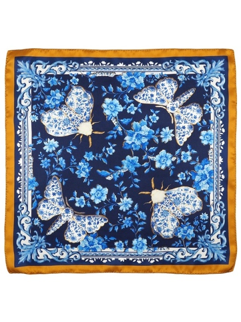 Gawroszka jedwabna jedwabnik dwustronna 53x53 cm AD5-086