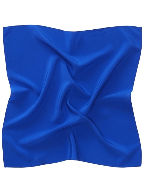 Jedwabna apaszka męska pod szyję ciemnobłękitna 67x67cm CM6-014