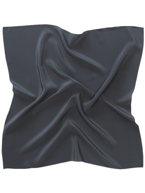 Jedwabna apaszka męska pod szyję grafitowa 67x67cm CM6-011