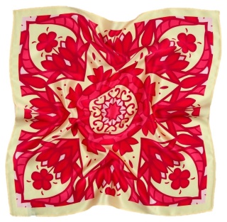 Silk scarf with mandala 88x88 cm AD-027