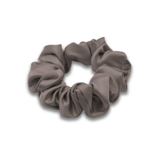 Jedwabna gumka do włosów scrunchie kamienno-szara JGS-057