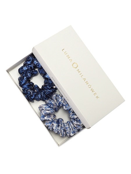 2x silk scrunchie Silkworm Royal ZJGP-001
