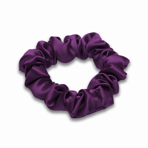 Satin scrunchie scrunchie slim purple scrunchie