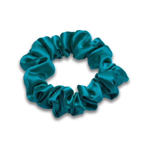 Satin scrunchie scrunchie slim turquoise