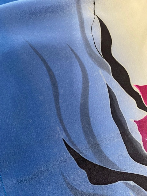 Hand painted silk long scarf 170x45cm SZ-367