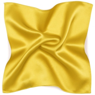 Elegancka poszetka do marynarki jedwabna, żółta 30x30 cm