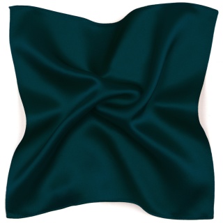 Elegancka poszetka jedwabna satyna, morska 30x30 cm