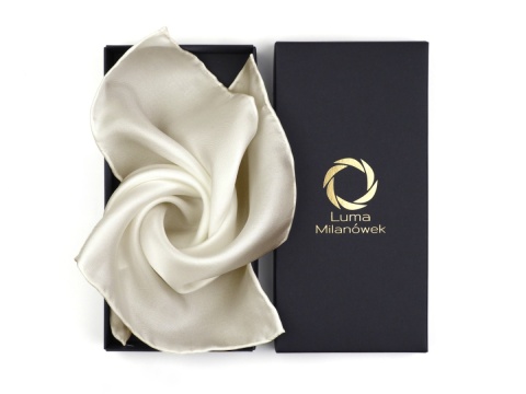 Elegant silk jacket cover, creamy 30x30 cm