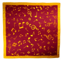 AN-016 Large Silk Scarf with Sheet Music, 85x85 cm(2)