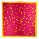 AN-017 Large Silk Scarf with Sheet Music, 85x85 cm(2)