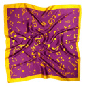 AN-018 Large Silk Scarf with Sheet Music, 85x85 cm(1)