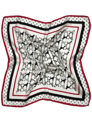 Silk women's scarf dogs - Pudel 68x68cm