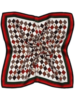 Silk women's scarf dogs - Chihuahua 68x68cm
