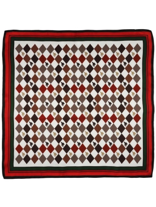 Silk women's scarf dogs - Chihuahua 68x68cm