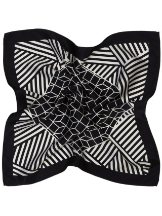 Jedwabna gawroszka dwustronna w geometryczne wzory 53x53cm AD5-002