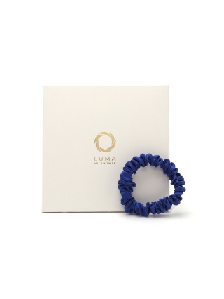 Jedwabna gumka do włosów kobaltowa scrunchie slim JGM-26