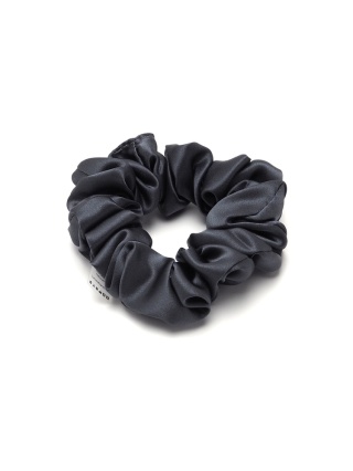 Jedwabna gumka do włosów scrunchie grafitowa JGS-055