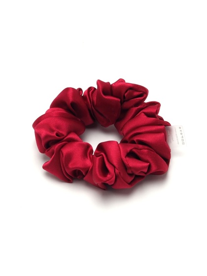 Silk hair band scrunchie raspberry JGS-039