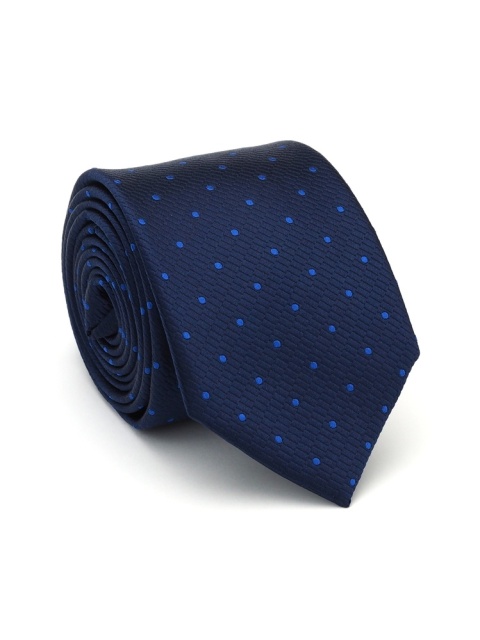 Jacquard Silk Tie with Navy Micro Pattern –KR-689