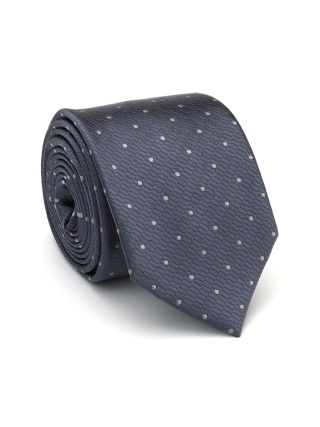 Gray silk jacquard tie KR-472