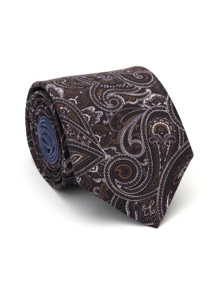 Krawat męski jedwabny wzór paisley IT-035